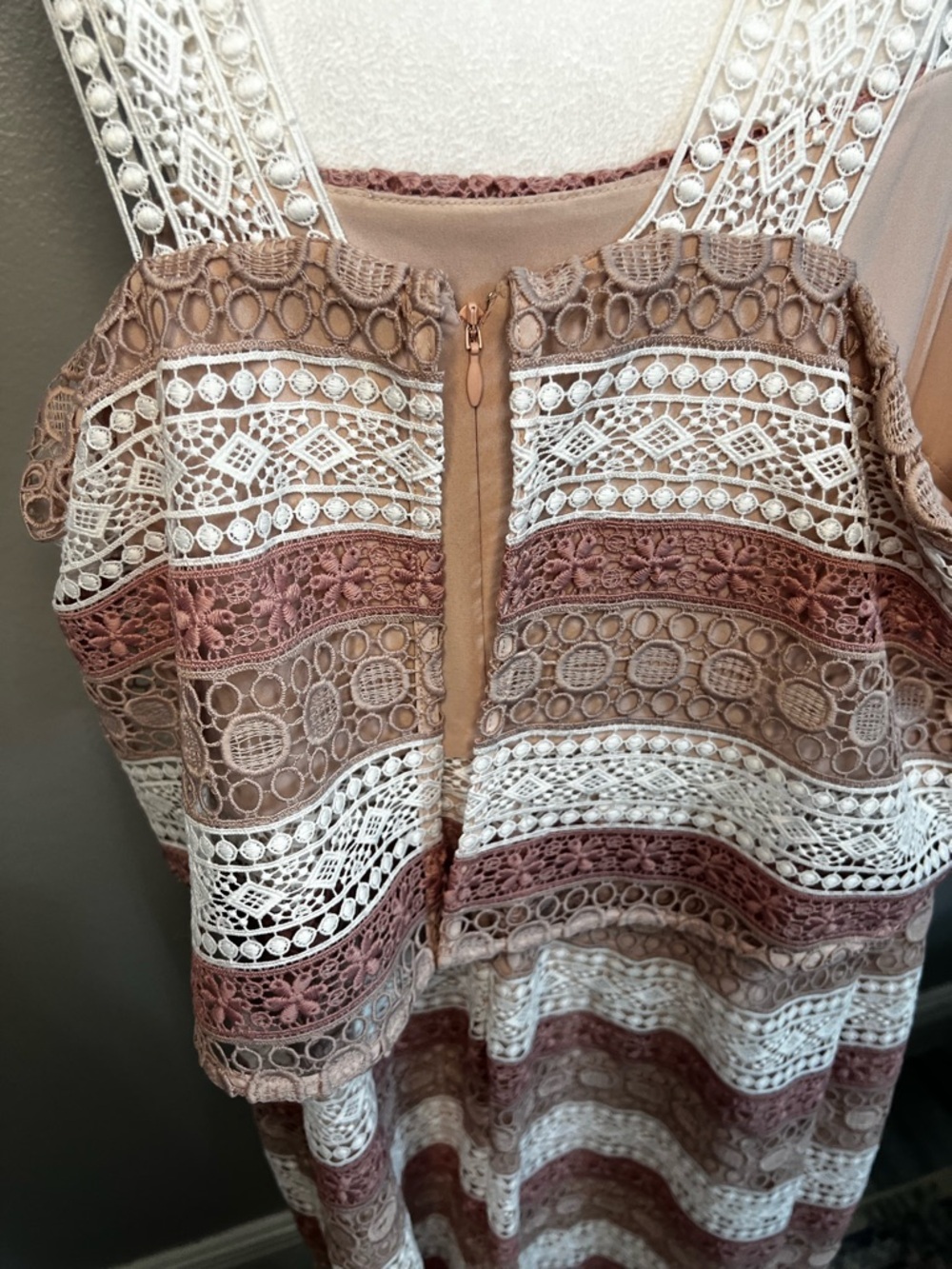 Shoshanna Kiaora Dunham Fit Flare
Eyelet Lace Pink Stripe Dress Sz 6 - Picture 12 of 16